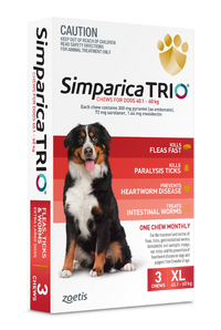 Simparica TRIO Red XLarge Dogs 40.1–60kg 3 Chews