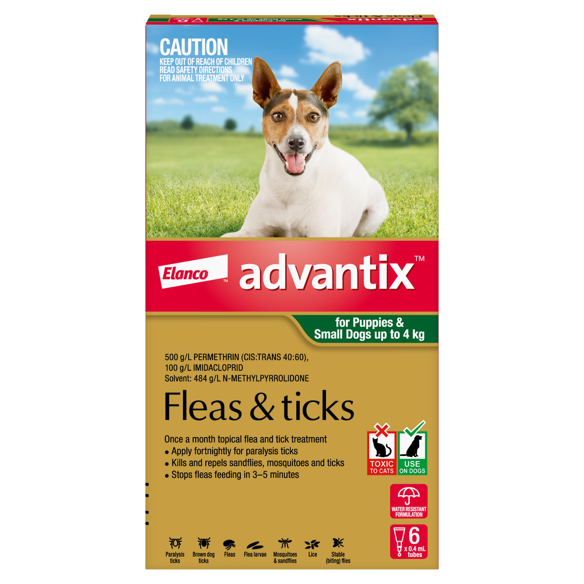 Advantix for Puppies and Small Dogs up to 4kg Green