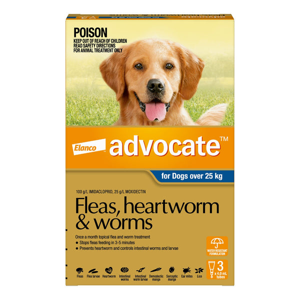 Advocate Spot-On for Dogs over 25kg Blue – 3 Doses