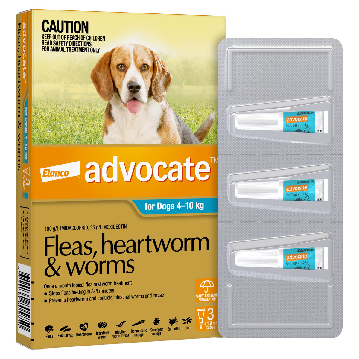 Advocate Spot-On for Dogs 4–10kg Aqua – 3 Doses