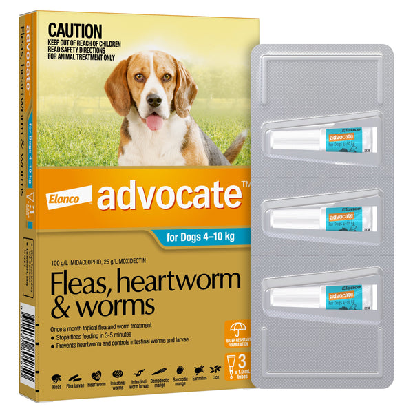 Advocate Spot-On for Dogs 4–10kg Aqua – 3 Doses