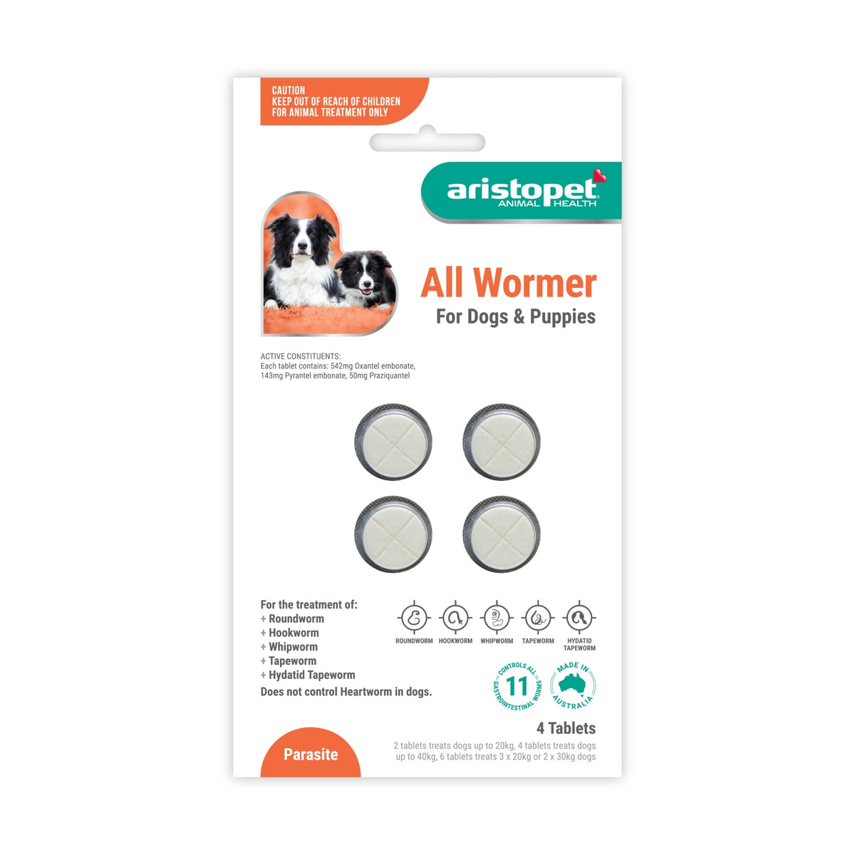 Aristopet All Wormer for Dogs and Puppies 10kg