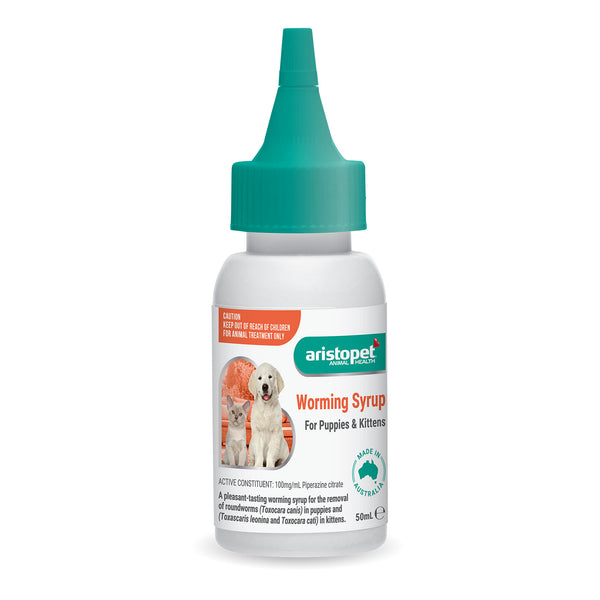 Aristopet Worming Syrup for puppies and kittens 50mL