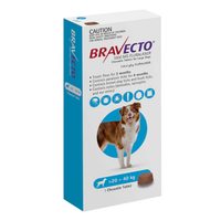 Bravecto Chew for Large Dogs 20-40kg Blue - 1 Chew