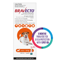 Bravecto Spot-On for Small Dogs 4.5-10kg Orange - 1 Pack