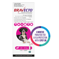 Bravecto Spot-On for X-Large Dogs 40-56kg Pink - 1 Pack
