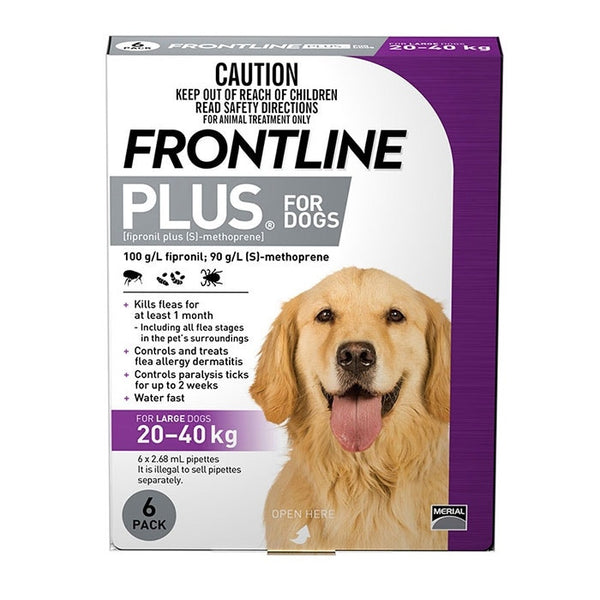 Frontline Plus for Large Dogs 20–40kg Purple