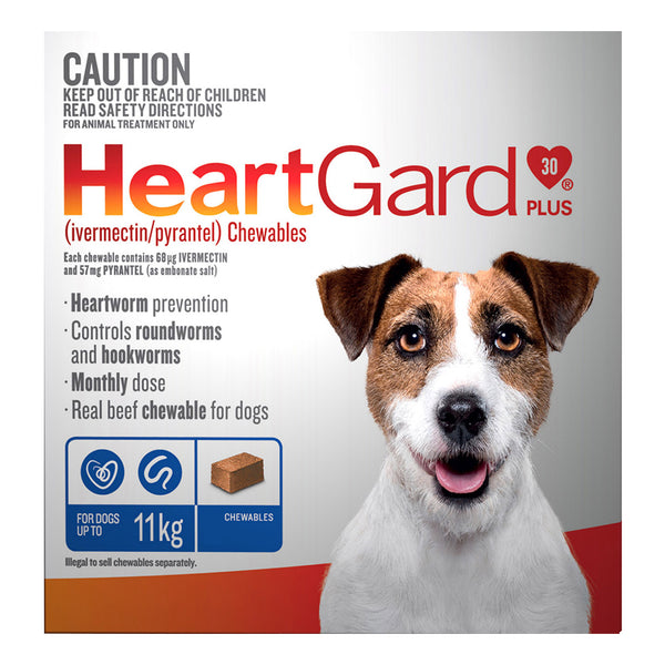 Heartgard Plus Chewables for Small Dogs up to 11kg Blue