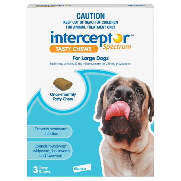 Interceptor Spectrum Tasty Chews for Large Dogs 22–45kg Blue