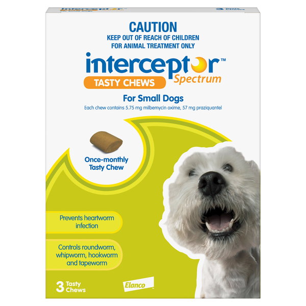 Interceptor Spectrum Tasty Chews for Small Dogs 4–11kg Green