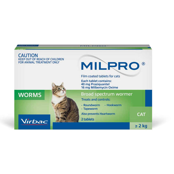 Milpro Allwormer for cats 2-8kg