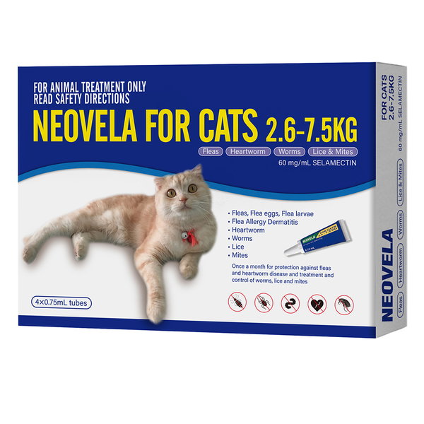 Neovela selamectin for cats 2.6-7.5kg blue