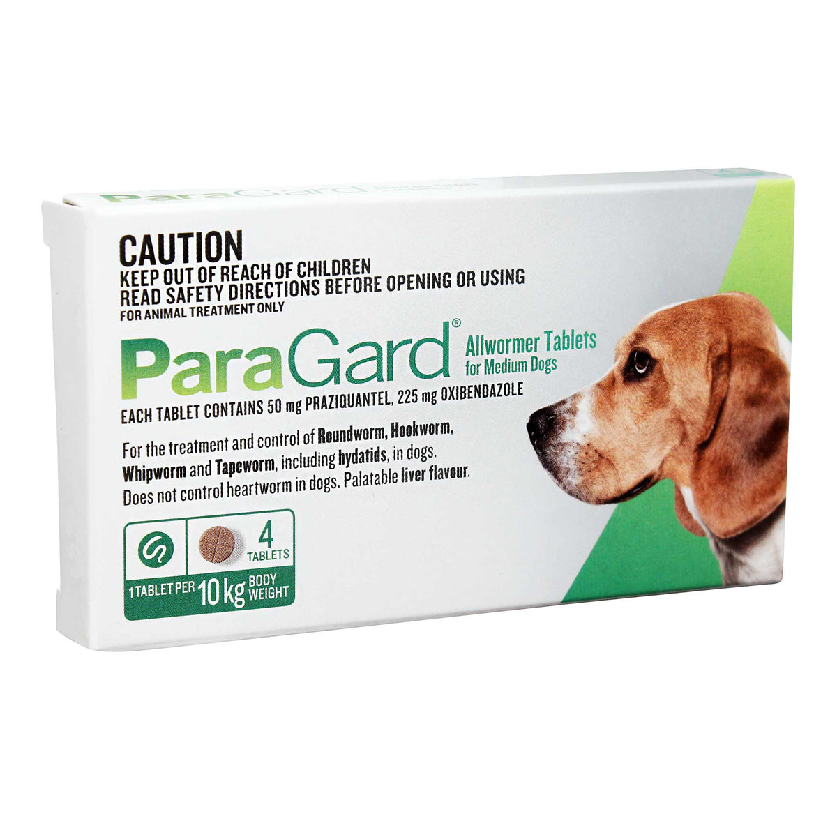 ParaGard Allwormer for Medium Dogs 10kg – 4 Tablets