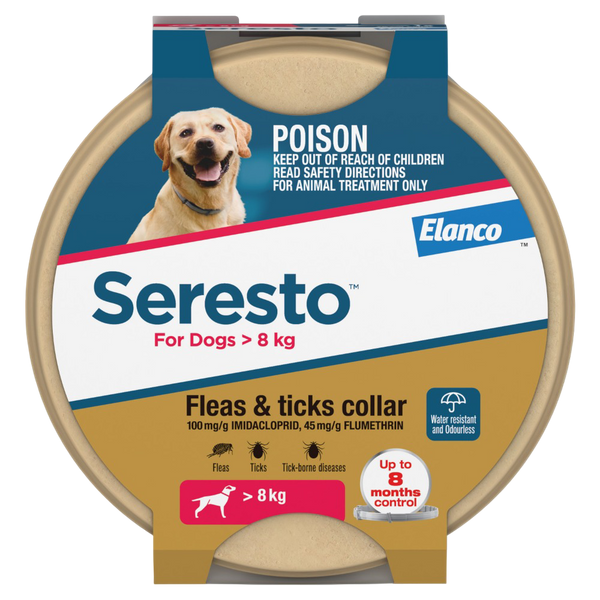Seresto Flea and Tick Collar for Dogs over 8kg Red